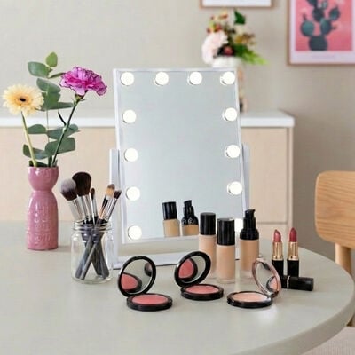 Shine meikkipeili 12 x LED-valolla 36,5x46,4 cm valkoinen